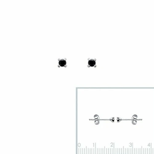 Black Sterling Silver Earrings for Men