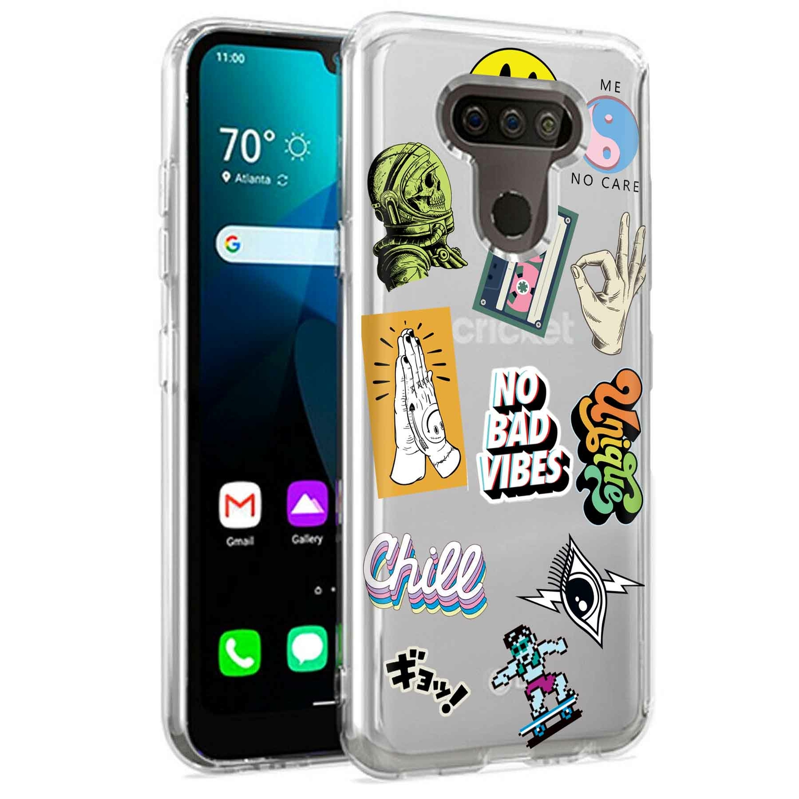Phone Case for LG Harmony 4,Xpression Plus 3,K40S, Rad Stickers Print