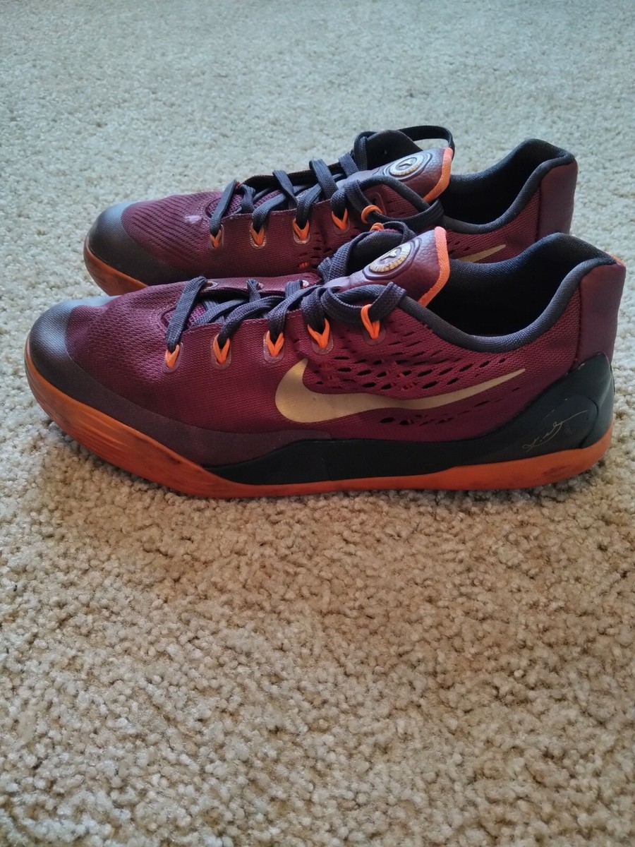 Nike Kobe 27cm us9 バーガンディ Nike Kobe Bryant 9 IX EM Sz 7Y Deep Garnet GS Hyper Crimson 653593