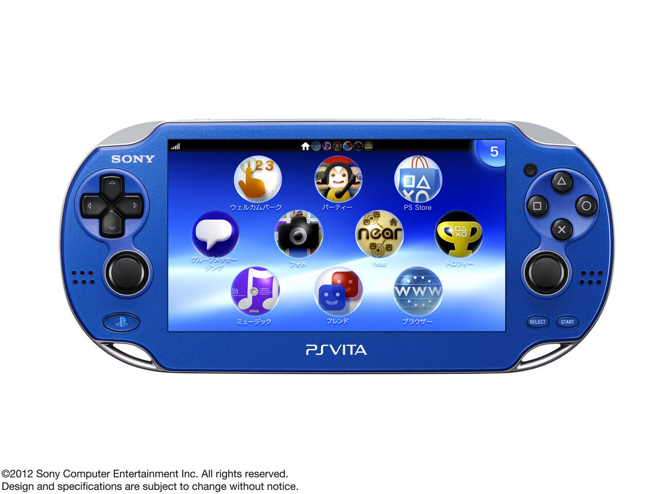 USED PS Playstation vita Wi-Fi model SAPPHIRE BLUE PCH-1000 ZA04 only  console