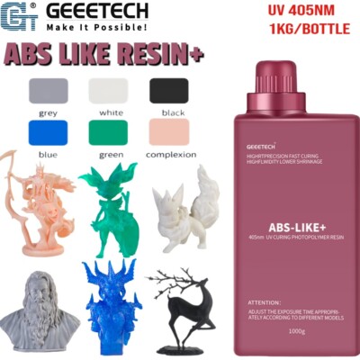 New 1KG Geeetech ABS-LIKE SLA/LCD 3D Printer 405nm UV Resin High Precision US