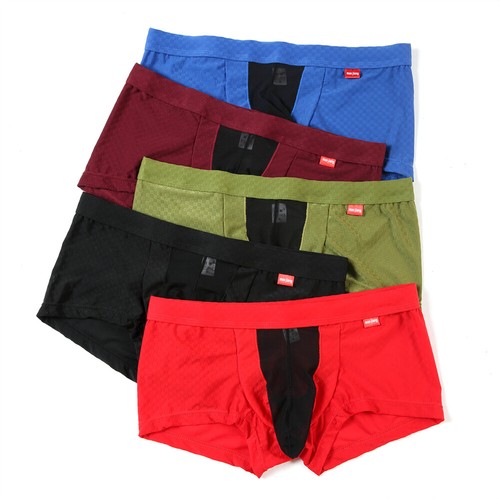 Men's Sexy Bulge Pouch Boxer Shorts Stretchy Breathable Underpants Male Trunks - Picture 60 of 60