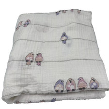 Aden Anais Stars Gray White Muslin Receiving Swaddle Baby Infant Blanket