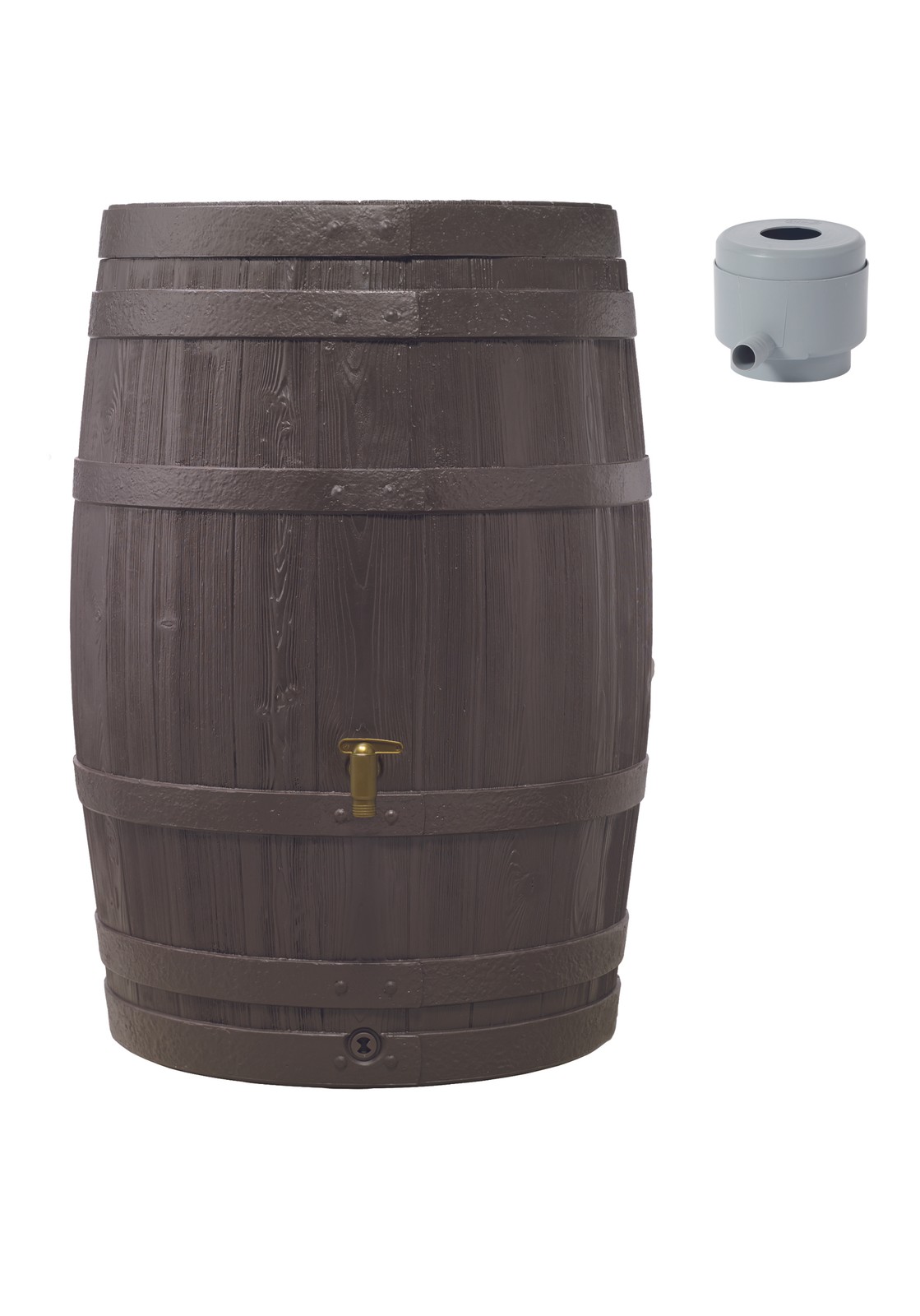 Tonneau Vino Brun Graf 400 L cuve de récupération eau de pluie extérieure 995098 avec robinet
