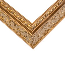 Square Contemporary Gold Picture Frame - UV Acrylic, Backing, Hanging Hardware