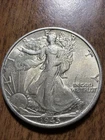 1945-S AU Walking Liberty Half Dollar 50c Silver Actual Coin Fine For Collection