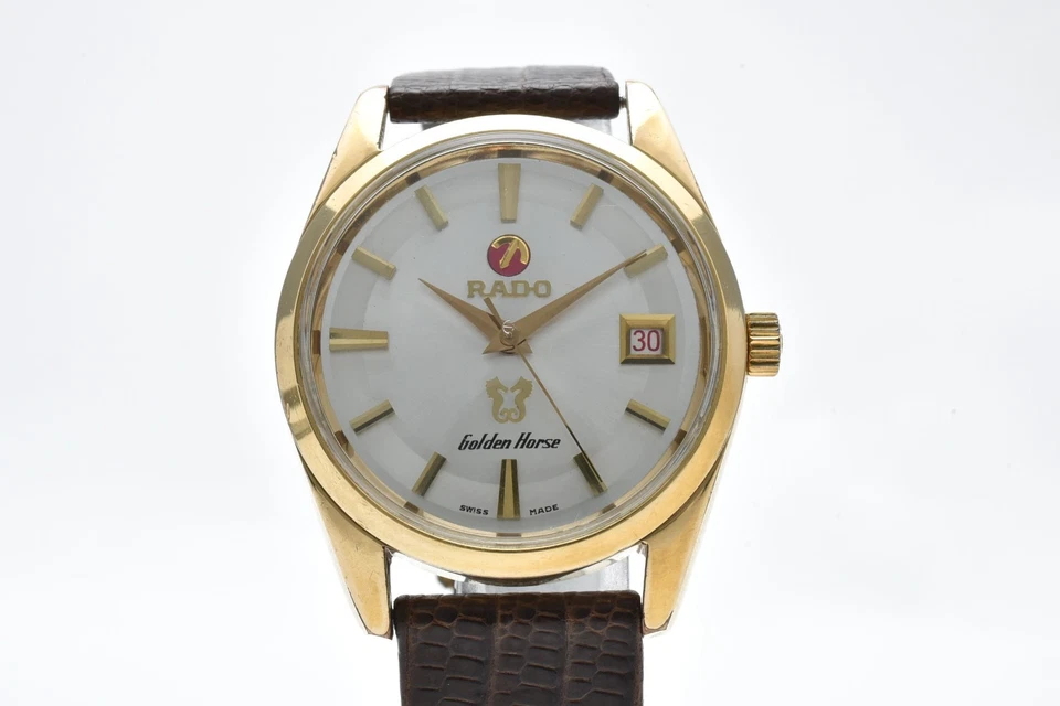 Vintage [EXC+5] RADO Golden Horse 623.3001.2 Gold 35mm AT Date Men's Watch JAPAN - Image 4 of 4