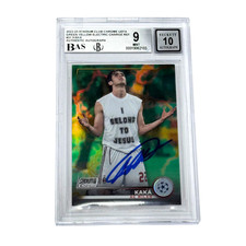 Kaka Signed 2022-23 Topps Stadium Club Chrome Green /125 – BGS 9 AUTO 10