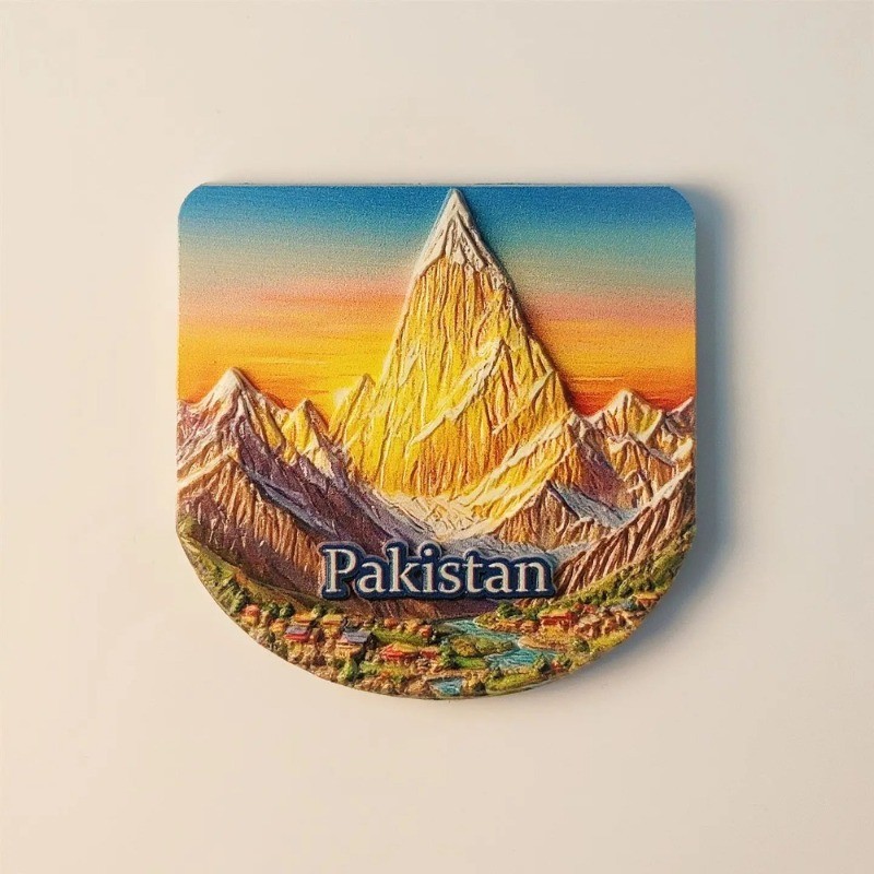 Pakistan Fridge Magnet Refrigerator Sticker Home Decor Resin Laila Peak Souvenir