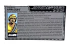 Vintage 1988 G.I. JOE ARMADILLO ACTION FIGURE FILECARD HASBRO ROLLING THUNDER!