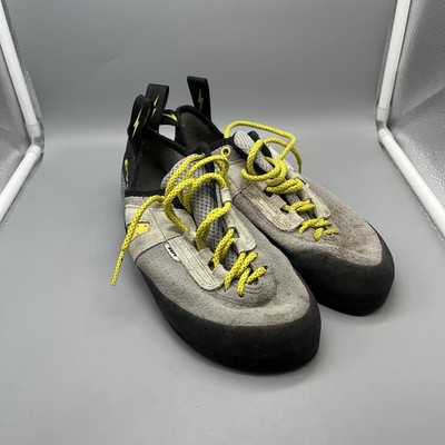 Evolv Defy Lace Climbing Shoes - Men s Sz 9, Women s 10 - Gray And Yellow