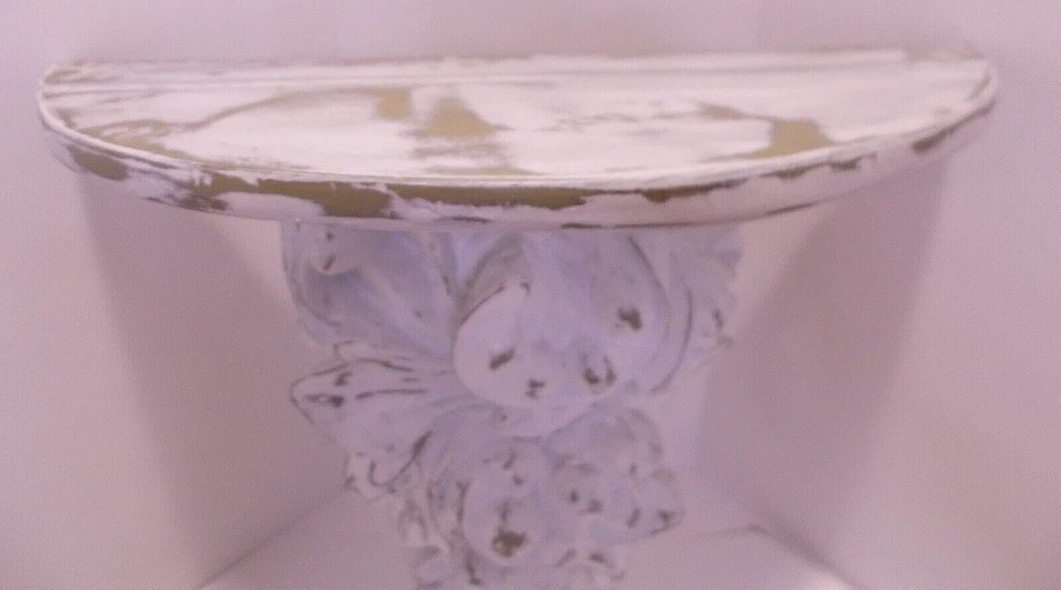 Cottage Style Wall Sconce Shelf Corbel Painted Old World Distressed White 13" - Image 4 of 4