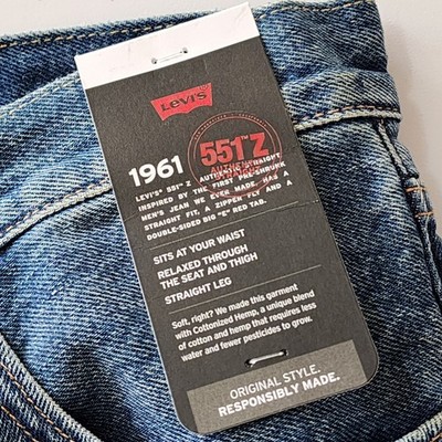 Levi's 551Z Straight Leg Jeans Mens 32x32 Blue Paint Splatter 90s