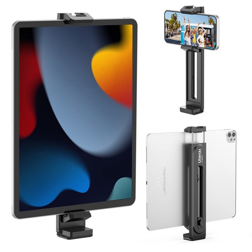 iPad Phone Tripod Mount Adapter with Cold Shoe, Universal Smartphone Tablet H...
