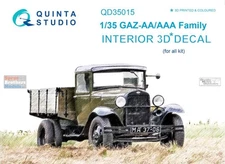QTSQD35015 1:35 Quinta Studio Interior 3D Decal - GAZ AA/AAA Family