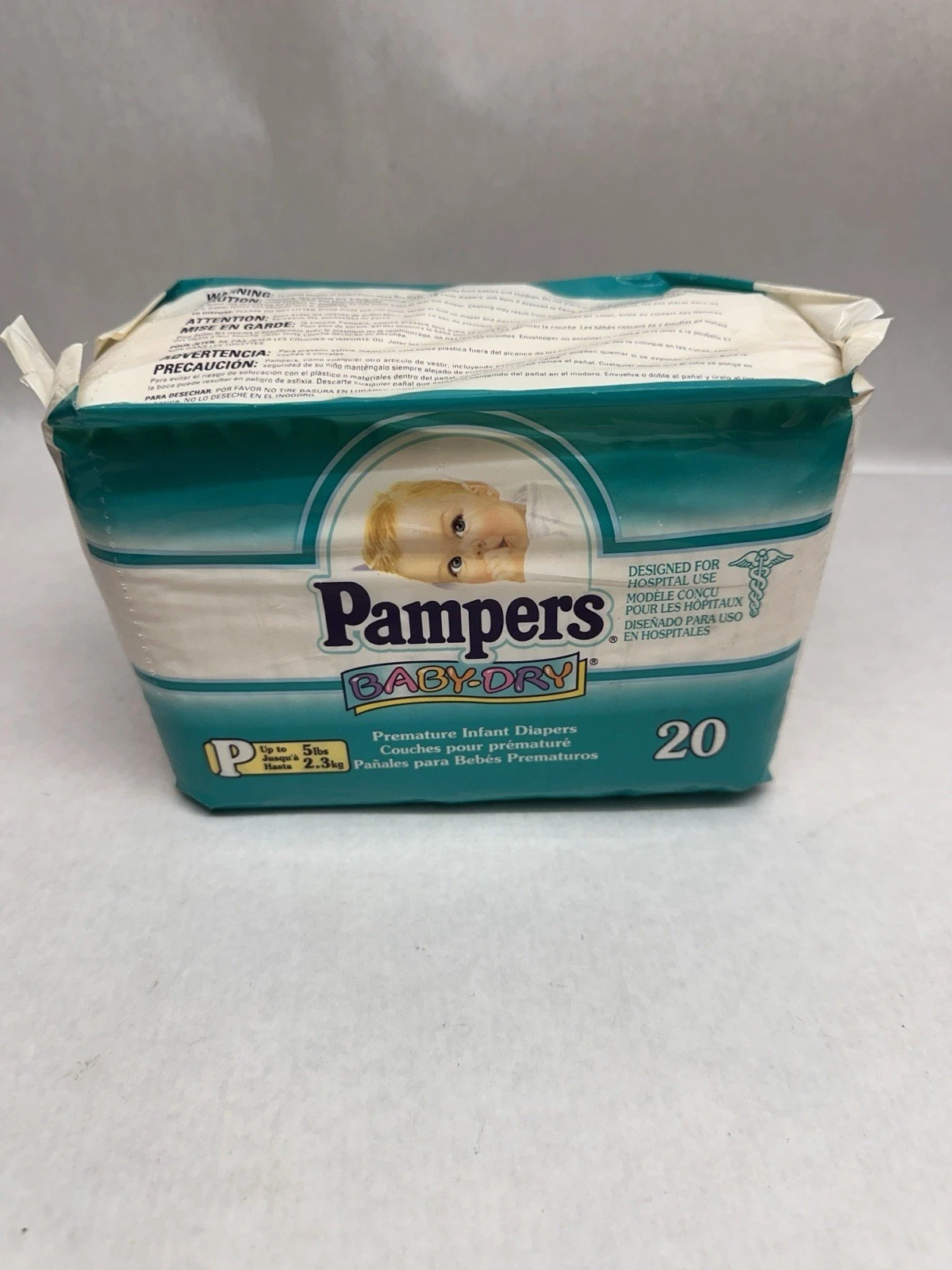 Pampers BABY-DRY Size PREEMIE Vintage Diapers 1997 PLASTIC BACK 20 ct
Opens in a new window or tab