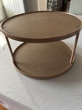 Vintage Rubbermaid Lazy Susan Rotating Organizer Brown Kitchen Turntable