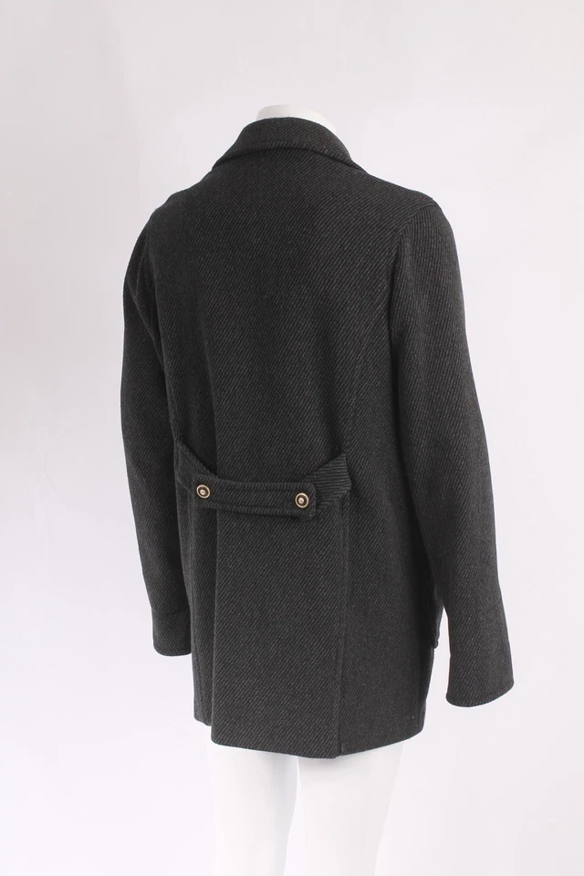Gianni Versace double-breasted wool coat vintage Luxury cappotto grigio Versace - Imagen 4 de 4