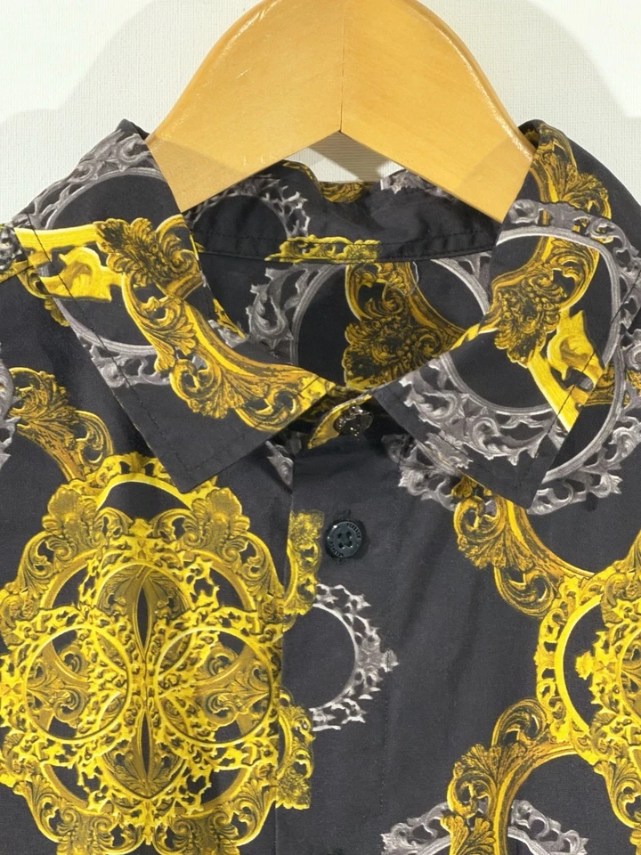 Versace Camisa Vaqueros Pequeña Manga Larga Hombre Camisa, Barroca Foto 2 de 4