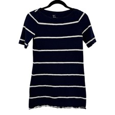 Gap Womens Size XS Blue Nautical Stripe Short Sleeve Cotton Knit Dress