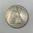 1871 Seated Liberty Dollar Choice Original AU+