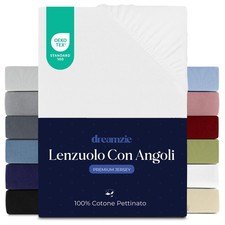 Dreamzie Lenzuola Letto Singolo Cotone 70x160 cm, Altezza Materasso dl2I