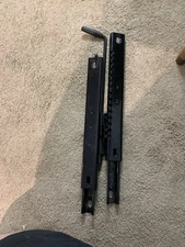 2 x BLACK PVC LEATHER/BLUE STRIP/WHITE STITCH LEFT/RIGHT RACING CAR SEATS