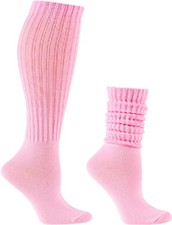 Women Slouch Socks Long Scrunch Knit Casual Hosiery For Girls B206