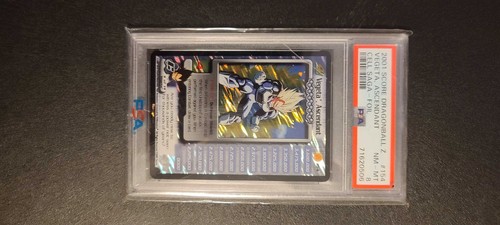 2001 SCORE DRAGON BALL Z CELL SAGA UNLIMITED-FOIL #154 VEGETA, ASCENDANT PSA 8