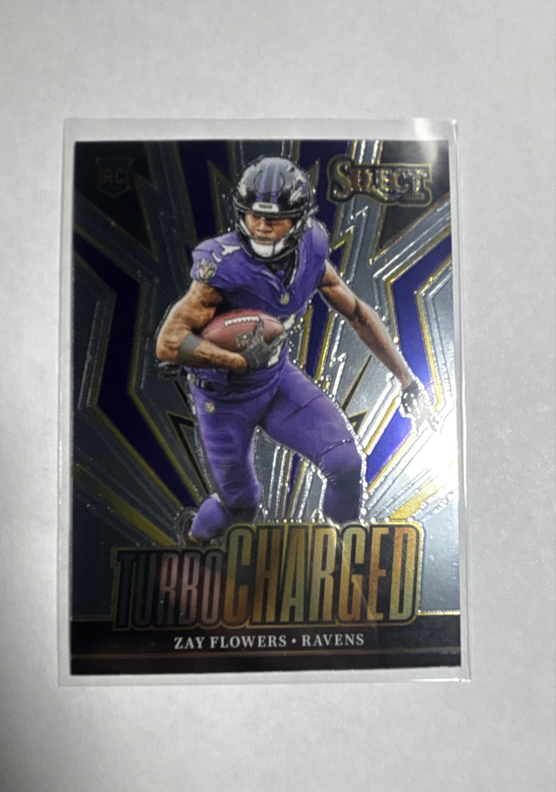 2023 Panini Select - Turbocharged Zay Flowers #TUR-ZFL Silver Prizm (RC)