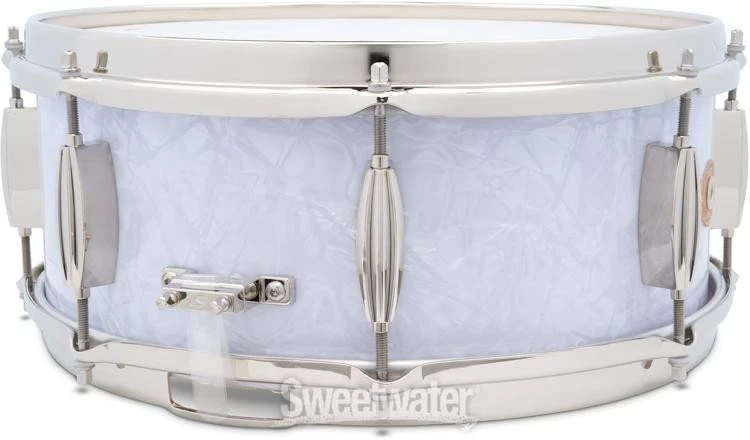 Slingerland Radio King Artist Snare Drum - 5.5 inches x 14 inches, White Marine - Image 4 of 4