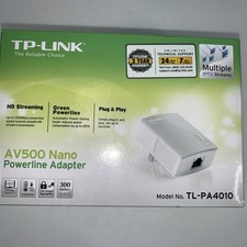 TP-Link AV500 Nano Powerline Adapter Starter Kit TL-PA4010KIT White Unused Box