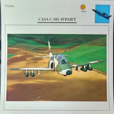 Aviojet Casa C 101 Plane Picture Original Vtg Aircraft Detail Collector Card 