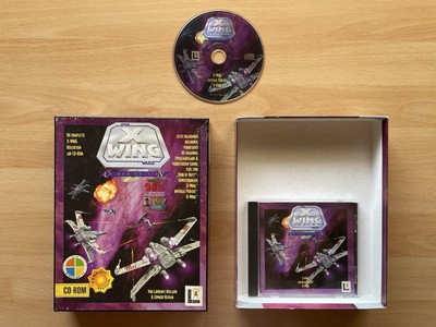 STAR WARS X Wing I PC Jedi BIG BOX 80 90 LucasArts IBM CD Rom DOS Disk OVP 3 2 1