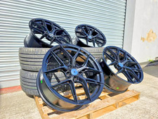 19" inch Wheel City WC4 Gloss Black Alloy Wheels + Tyres Audi A4 A5 A7 A7 A8 Q3