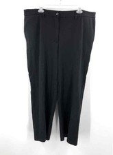 Eileen Fisher Womens Black Flat Front Straight Leg Dress Pants Size 1X
