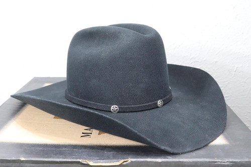 MHT Mster Hatters Texas 3X Beaver Blend Black Cowboy Hat Size 7 1/4 - Picture 3 of 11