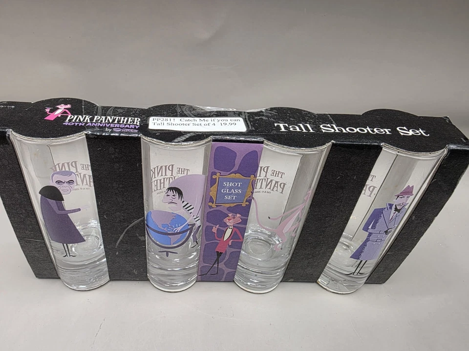 Juego de 4 vasos Pink Panther 40 aniversario de Shag Hi-Ball Foto 4 de 4