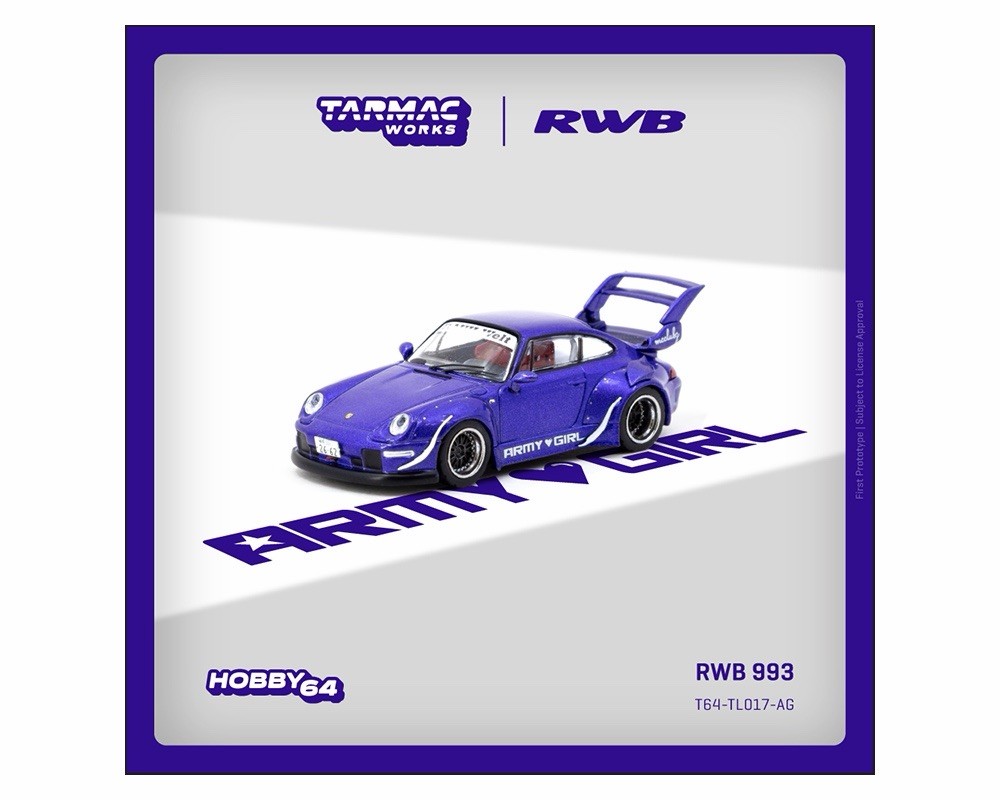 Tarmac Works Porsche RWB 993 Army Girl Purple 1/64 | eBay