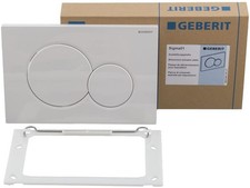 GEBERIT, 115.770.11.5, SIGMA01 SHOWROOM DUAL FLUSH ACTUATOR PLATE, WHITE ALPINE