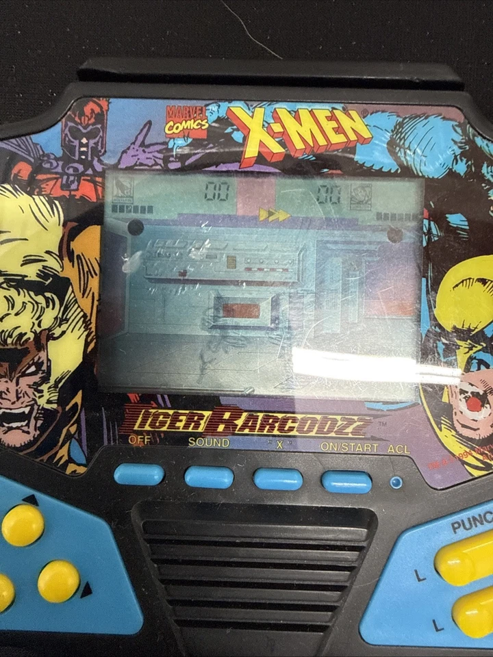 Juego portátil Tiger Electronics X-Men Barcodzz de colección probado y funcionando 1994 Foto 2 de 4
