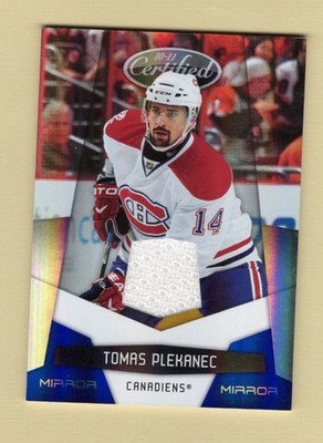 2010-11 Certified Fabric of the Game Mirror Blue Tomas Plekanec Jersey # 80/100
