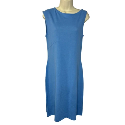 VALENTINO Abito Frances Valentine Mika senza maniche in maglia misto lana blu preppy M