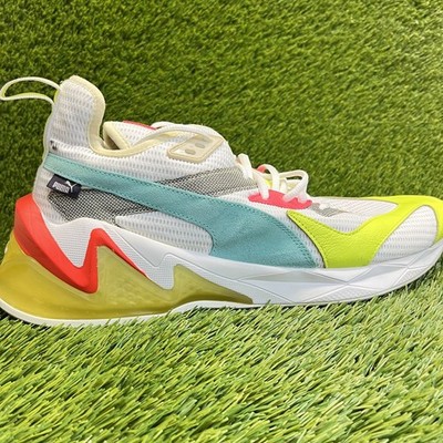 Puma LQDCELL Origin Mens Size 13 White Yellow Athletic Running Shoes Sneakers