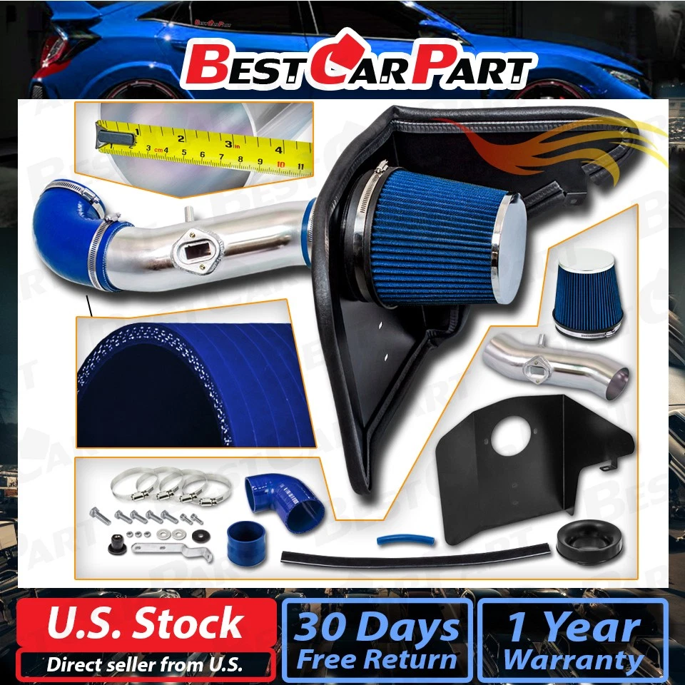 BCP BLUE 2010-2011 Camaro 3.6L V6 Heat Shield Cold Air Intake Induction Kit - Image 2 of 4