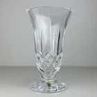 Vintage Waterford Crystal Lismore Footed Flower Vase Heavy 8 1/2" EUC
