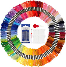 100 Farben Stickgarn Set, Stickgarn Baumwolle...