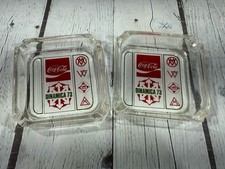 Coca Cola Coke Dinamica Dynamic 1973 Square 3.5&rdquo; Ashtrays Vintage RARE!