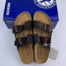 New Birkenstock Arizona Mocha Suede Soft Footbed Men's Women's Sandals EU 37-45
