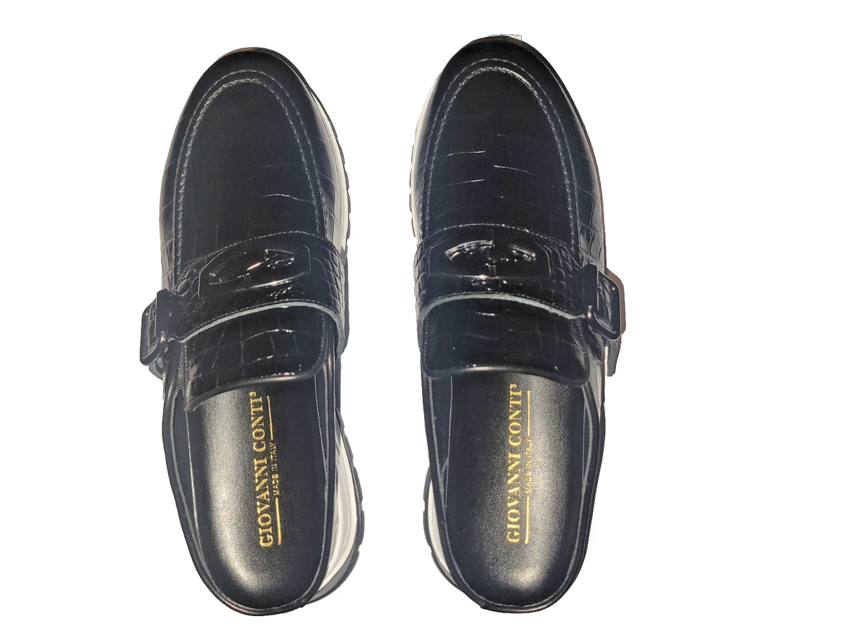 Giovanni Irwin Mens Black Leather Brogue Slip‎ On Dress Shoes Size 11 Cap Toe Giovanni Dress Shoes for Men for sale | eBay main image 4